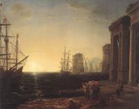 Lorrain, Claude - Harbour Scene at Sunset